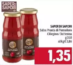 Saper di sapori - Salsa Pronta Di Pomodoro Ciliegino/Datterino Saper di sapori - Salsa Pronta Di Pomodoro Ciliegino/Datterino