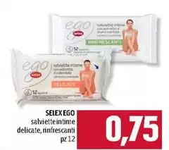 Selex - Ego Salviette Intime Delicate, Rinfrescant Selex - Ego Salviette Intime Delicate, Rinfrescant