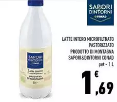 Sapori - Latte Intero Microfiltrato Pastorizzato Prodotto Di Montagna &Dintorni
