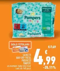 Pampers - Salviette Baby-Dry Fresh, Progressi