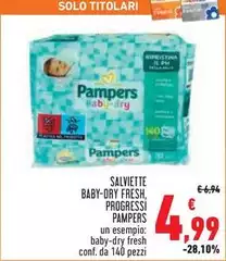 Pampers - Salviette Baby-Dry Fresh, Progressi