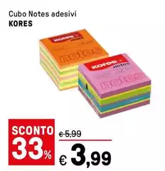 Kores - Cubo Notes Adesivi