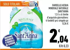 Sant'anna - Fardello Acqua Minerale Naturale