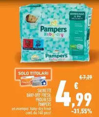 Pampers - Salviette Baby-Dry Fresh, Progressi