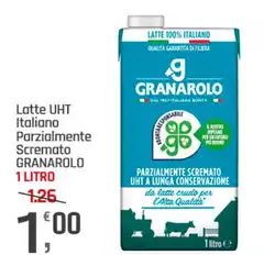 Granarolo - Latte UHT Italiano Parzialmente Scremato