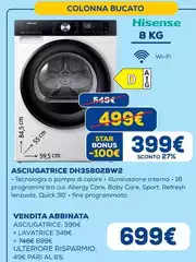 Hisense - Asciugatrice DH3S802BW2 