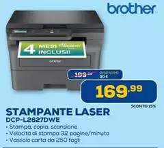 Brother - Stampante Laser DCP-L2627DWE