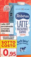 Arborea - Latte UHT Parzialmente Scremato