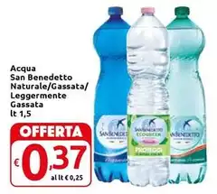 San Benedetto - Acqua Naturale/Gassata/ Leggermente Gassata