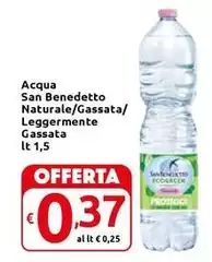 San Benedetto - Acqua Naturale/Gassata/ Leggermente Gassata