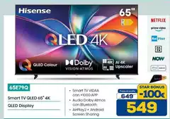 Hisense - Smart Tv Qled 65" 4k Qled 65E79Q
