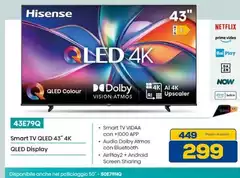 Hisense - Smart Tv Qled 43" 4k Qled Display