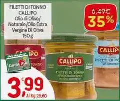 Callipo - Filetti Di Tonno Olio Di Oliva/Naturale/Olio Extra Vergine Di Oliva