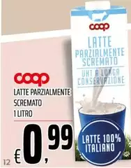 Coop - Latte Parzialmente Scremato