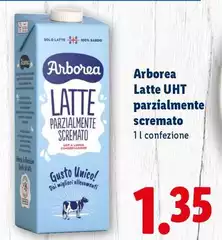 Arborea - Latte UHT Parzialmente Scremato