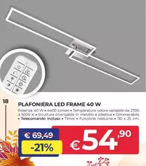 Plafoniera Led Frame 40 W