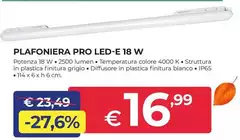 Plafoniera Pro Led-E 18 W