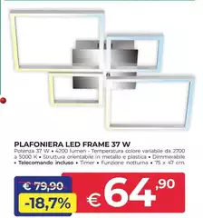 Plafoniera Led Frame 37 W