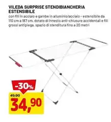 Vileda -  Surprise Stendibiancheria Estensibile