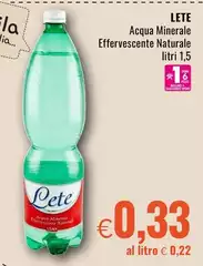 Lete - Acqua Minerale Effervescente Naturale
