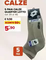 Lotto - 5 Paia Calze Quarter