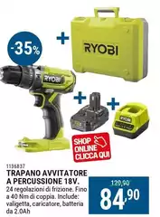 Ryobi - Trapano Avvitatore A Percussione 18V