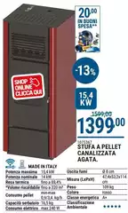 Stufa A Pellet Canalizzata Agata  Stufa A Pellet Canalizzata Agata