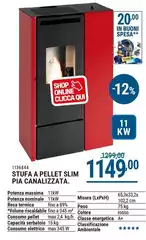 Stufa A Pellet Slim Pia Canalizzata Stufa A Pellet Slim Pia Canalizzata