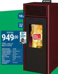 Stufa A Pellet Nola 10 Plus.  Stufa A Pellet Nola 10 Plus.