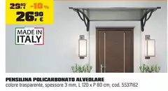 Pensilina Policarbonato Alveolare