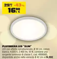 Plafoniera Led "Slim"
