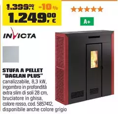 Invicta - Stufa A Pellet āDaglan Plusā Invicta - Stufa A Pellet āDaglan Plusā