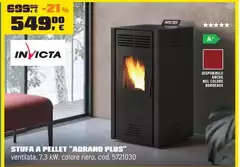 Invicta - Stufa A Pellet “Adrano Plus” Invicta - Stufa A Pellet “Adrano Plus”