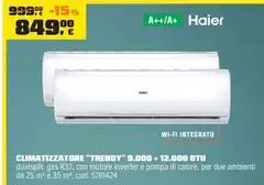 Haier - Climatizzatore “Trendy” 9.000 + 12.000 Btu