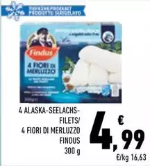 Findus - 4 Alaska-seelachs- Filets/ 4 Fiori Di Merluzzo