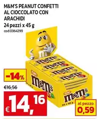 M&M's - Peanut Confetti Al Cioccolato Con Arachidi M&M's - Peanut Confetti Al Cioccolato Con Arachidi