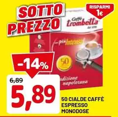 Caffè trombetta - 50 Cialde Caffè Espresso Monodose