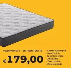 Matrimoniale - Cm 160x190x18