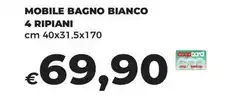 Mobile Bagno Bianco 4 Ripiani