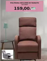 Poltrona Recliner In Tessuto