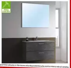 Mobile Da Bagno Sospeso Paros Finitura Cemento