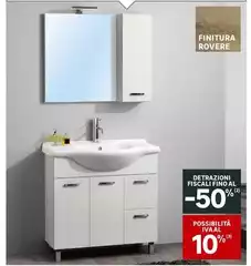 Mobile Da Bagno Nicole Finitura Bianco Frassino