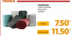 CasaxCasa - Coperta Flanelle Tinta Unita Sweden