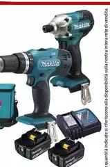 Makita - Set Trapano Avvitatore Con Percussione + Avvitatore Ad Impulsi Mod. DLX2336X