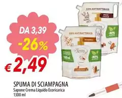 Spuma di Sciampagna - Sapone Crema Liquido Ecoricarica
