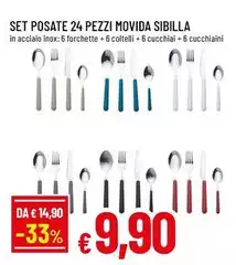 Movida - Set Posate 24 Pezzi  Sibilla