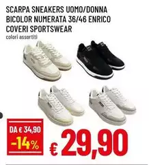 Coveri - Scarpa Sneakers Uomo/Donna Bicolor Numerata 36/46 Enrico  Sportswear