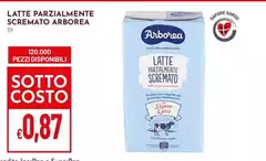 Arborea - Latte Parzialmente Scremato