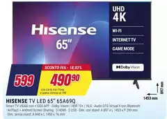 Hisense - Tv Led 65 65a69q