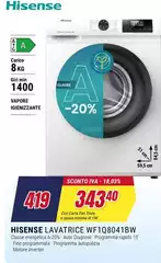 Hisense - Lavatrice WF108041BW